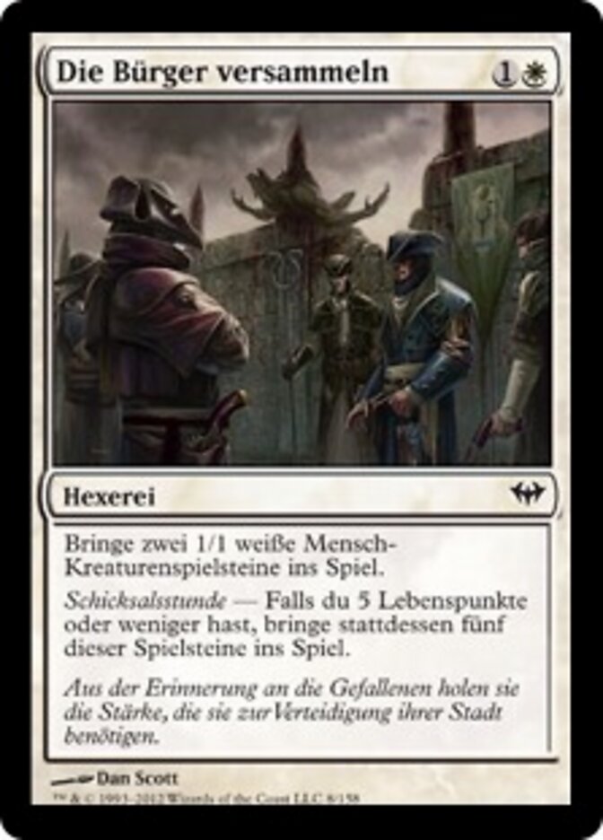 Die Bürger versammeln