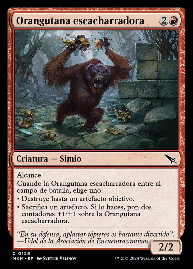 Orangutana escacharradora