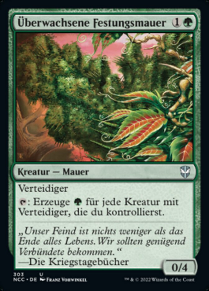 Überwachsene Festungsmauer