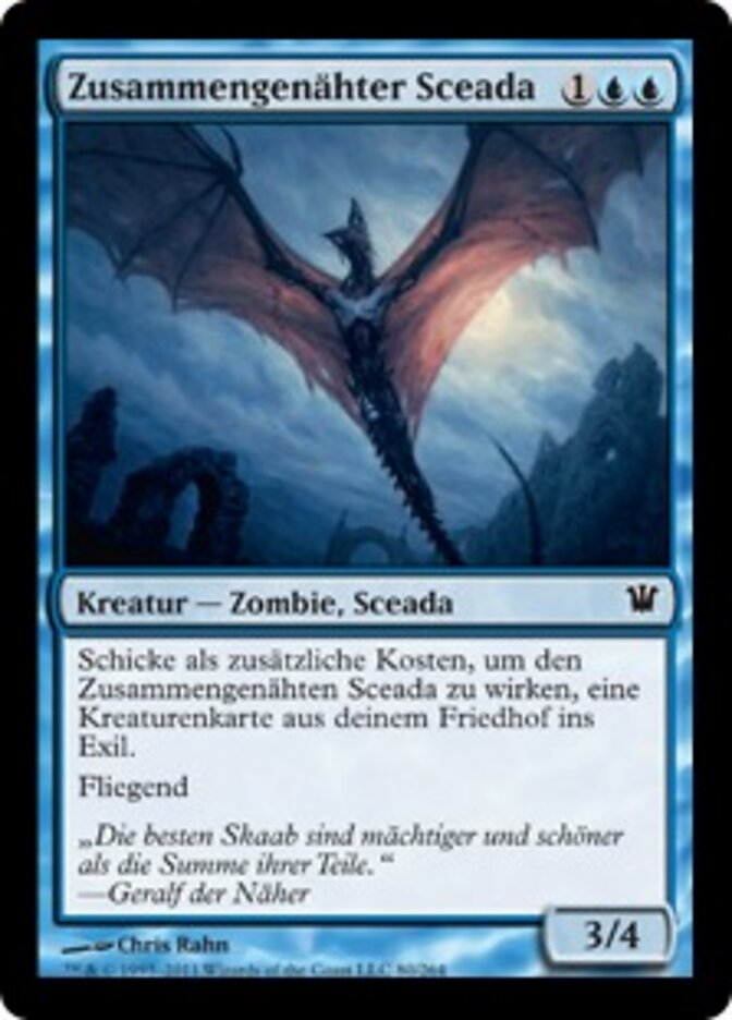 Zusammengenähter Sceada