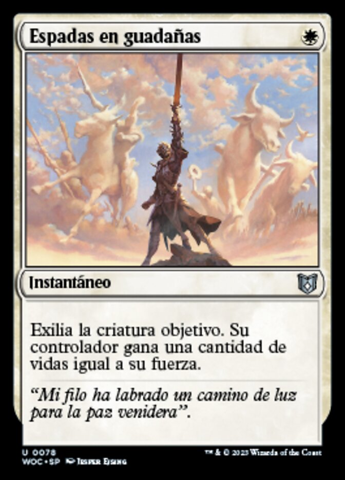Espadas en guadañas