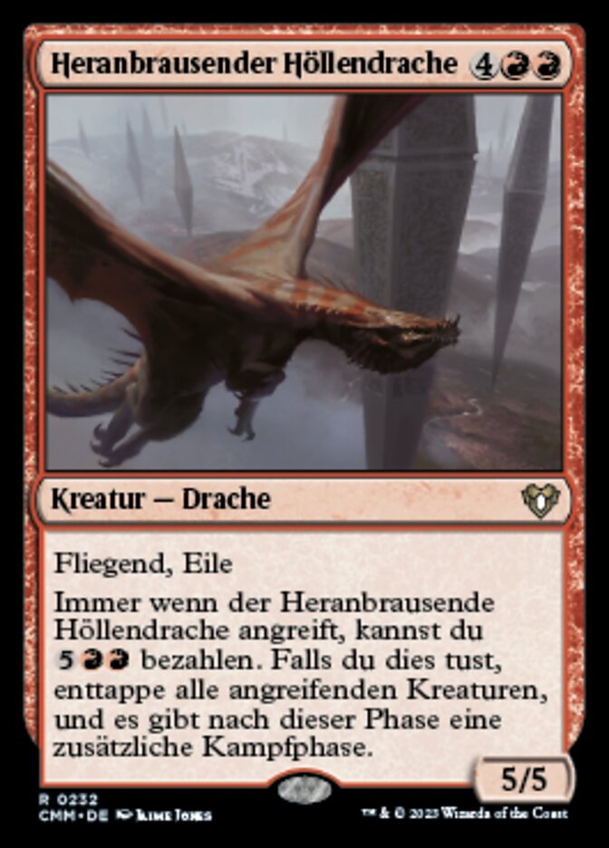 Heranbrausender Höllendrache