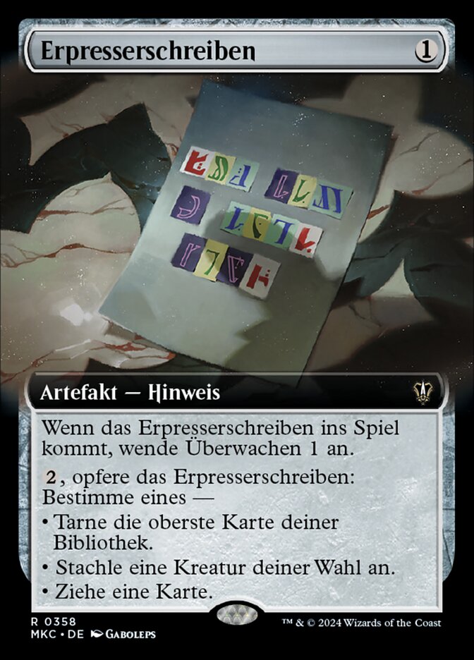 Erpresserschreiben