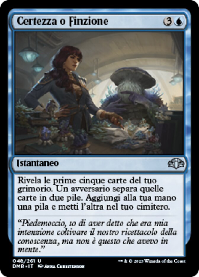 Certezza o Finzione
