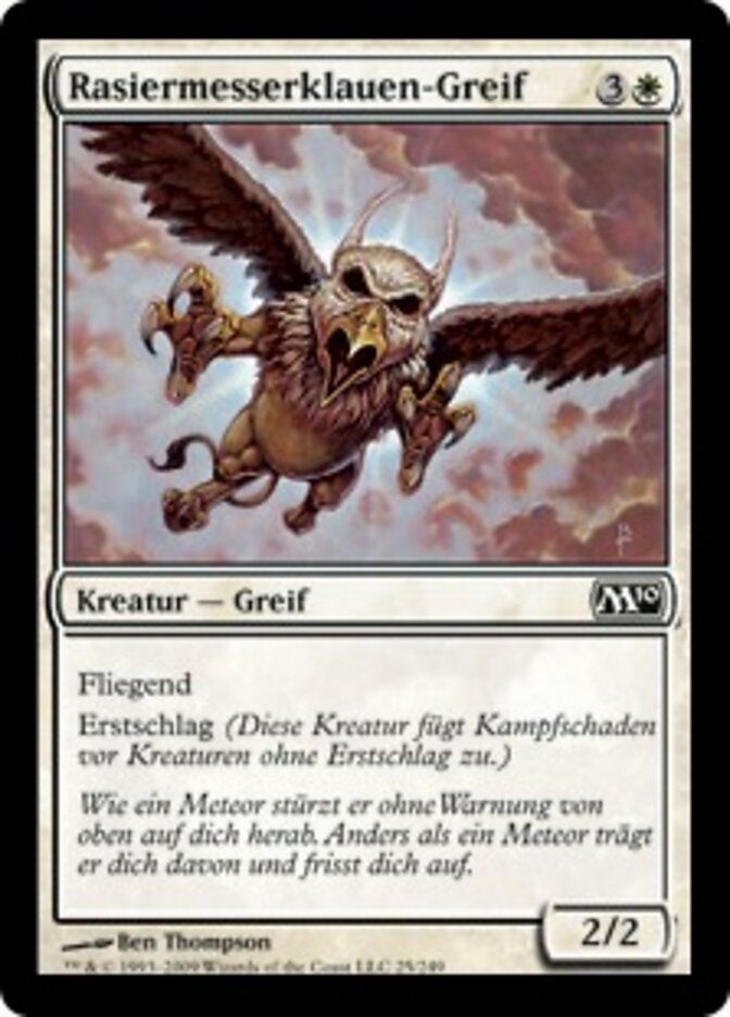 Rasiermesserklauen-Greif