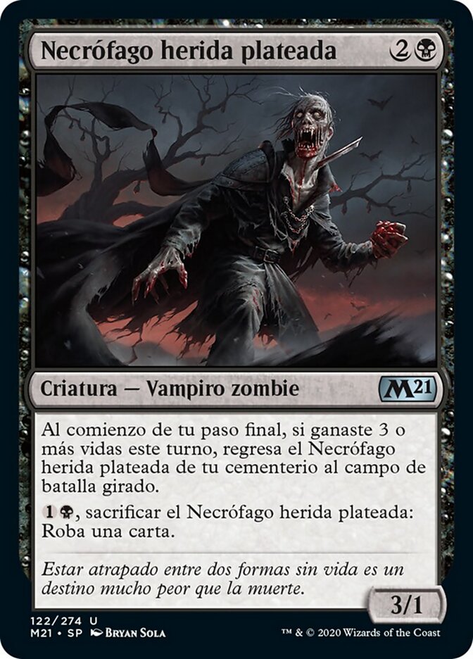 Necrófago herida plateada