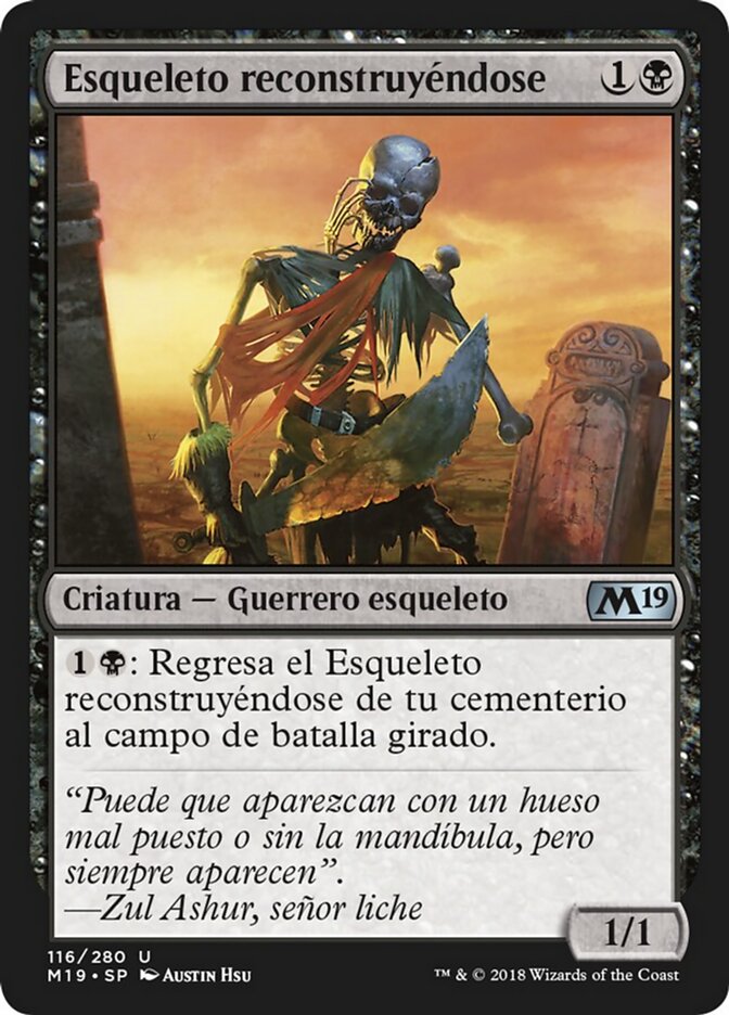 Esqueleto reconstruyéndose