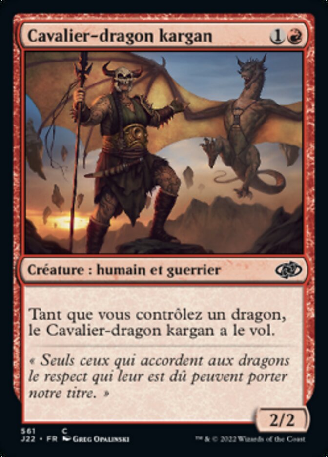Cavalier-dragon kargan