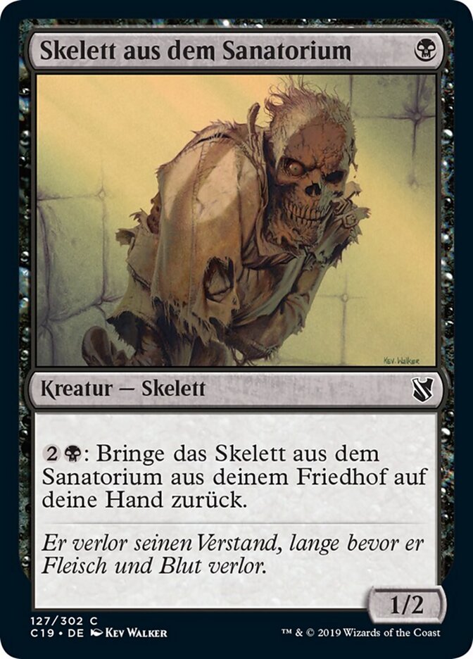 Skelett aus dem Sanatorium