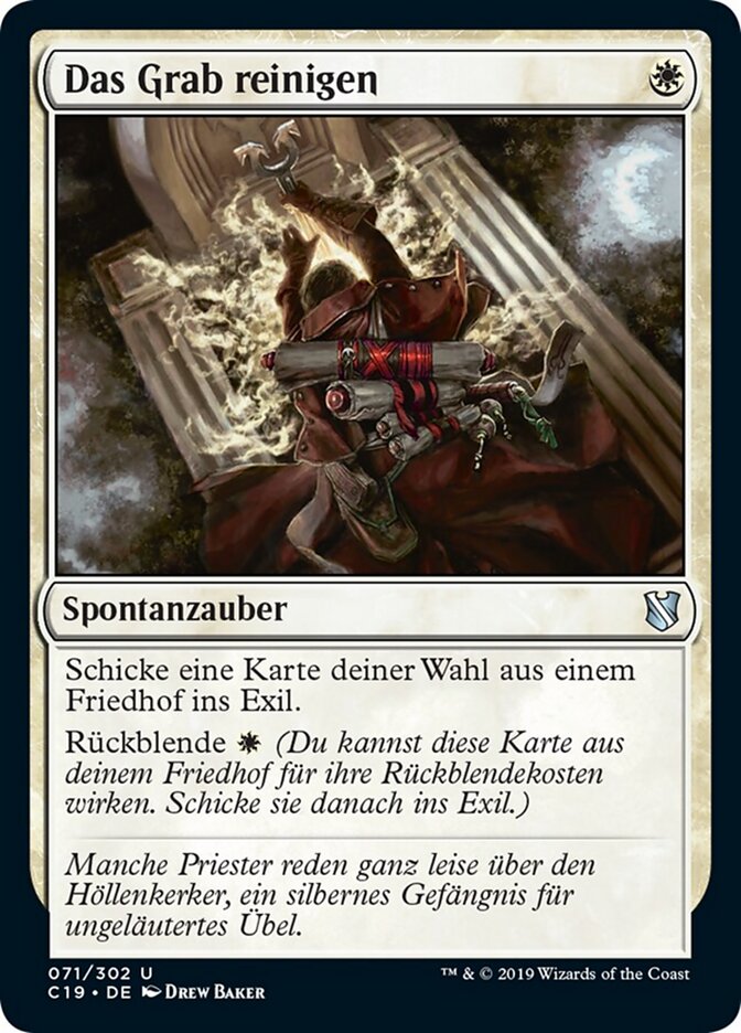 Das Grab reinigen