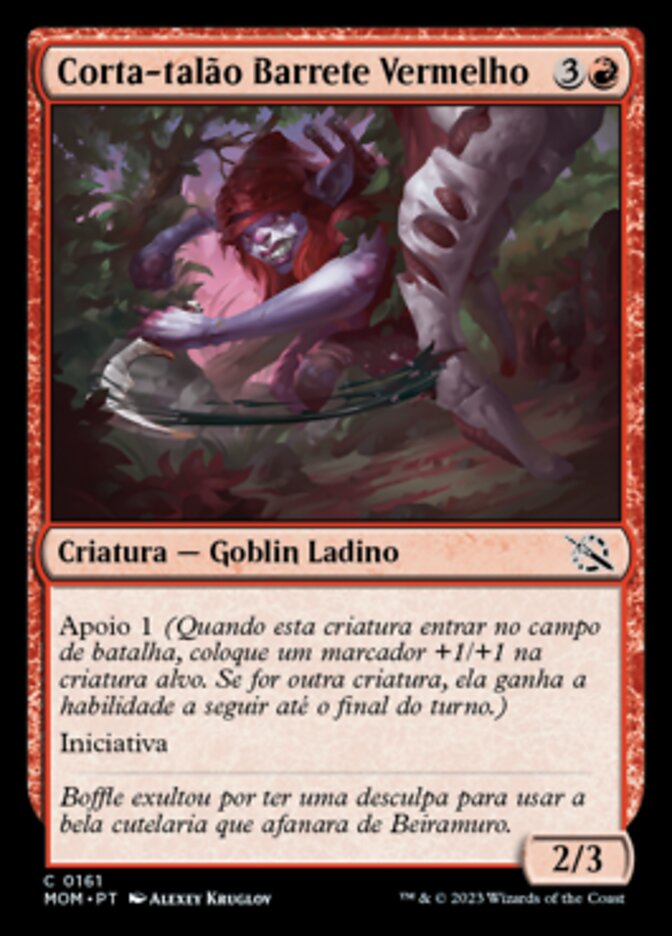 Corta-talão Barrete Vermelho