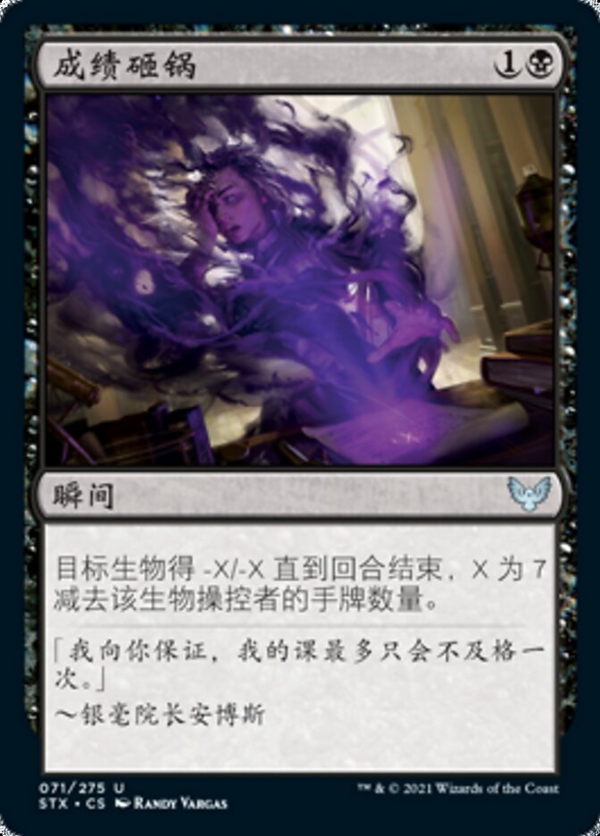 成绩砸锅