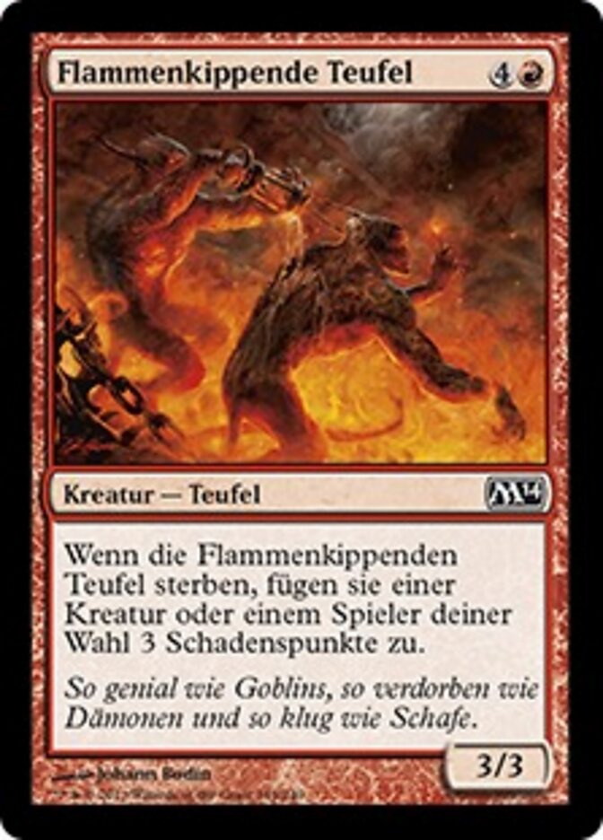 Flammenkippende Teufel