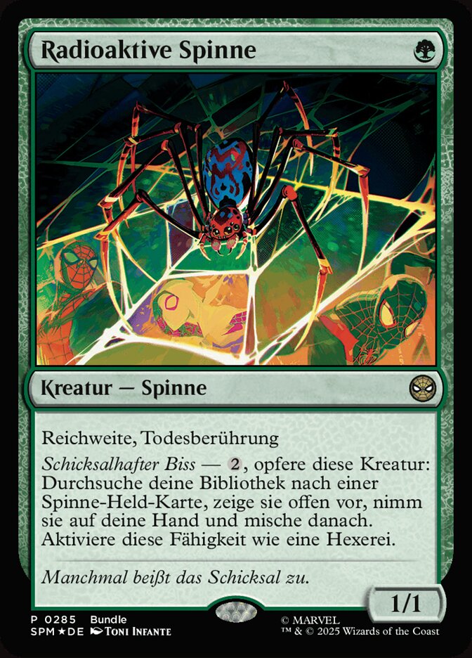 Radioaktive Spinne