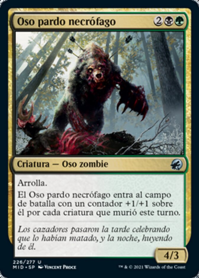 Oso pardo necrófago