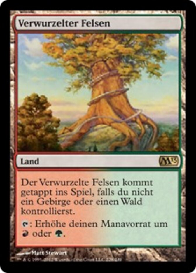 Verwurzelter Felsen