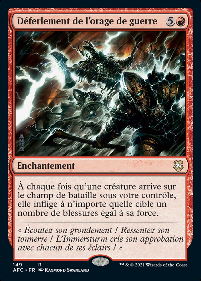 Déferlement de l'orage de guerre