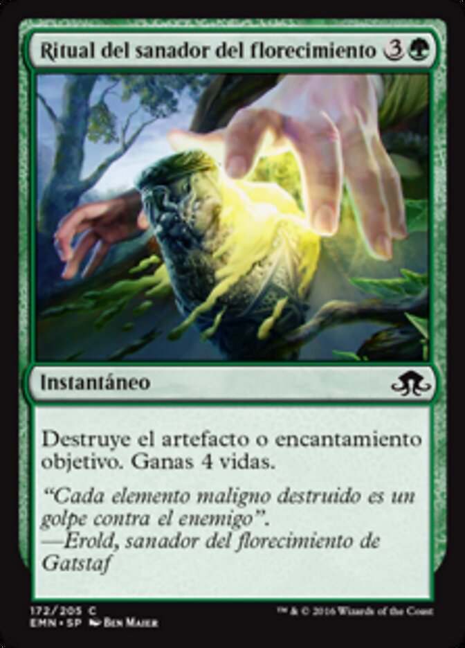 Ritual del sanador del florecimiento