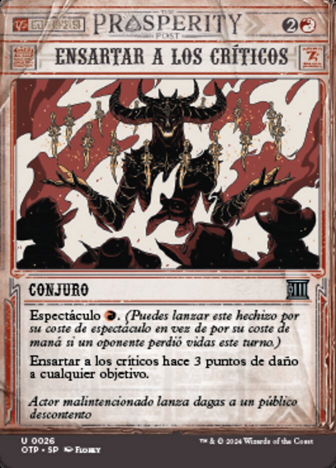 Ensartar a los críticos