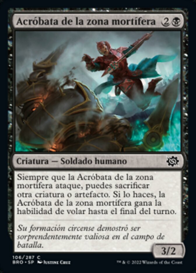 Acróbata de la zona mortífera