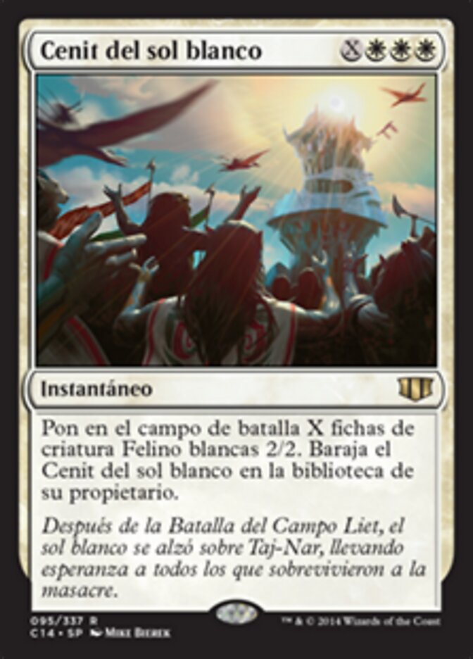 Cenit del sol blanco