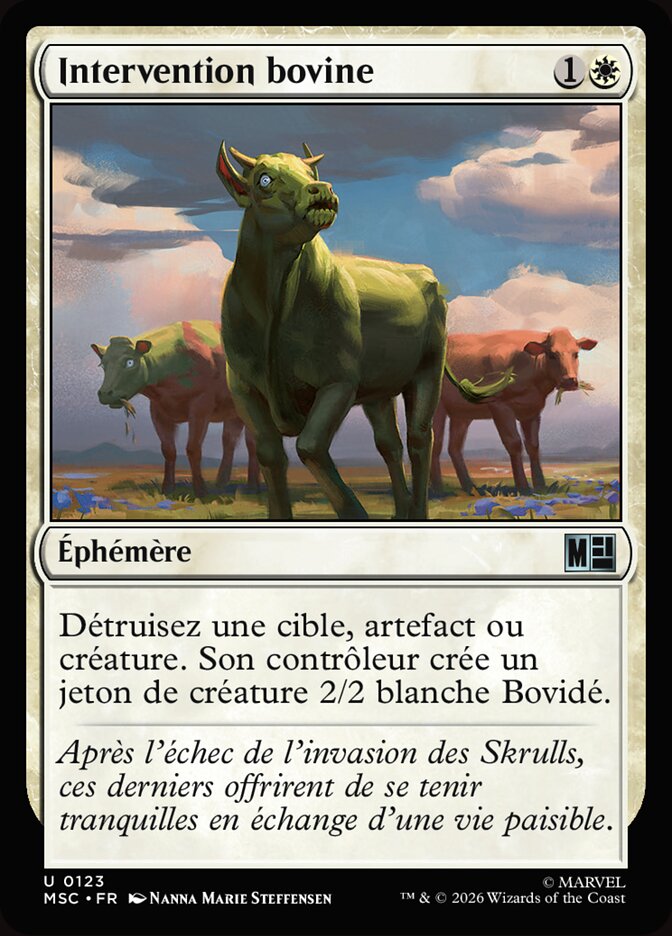 Intervention bovine