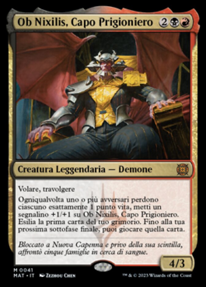 Ob Nixilis, Capo Prigioniero