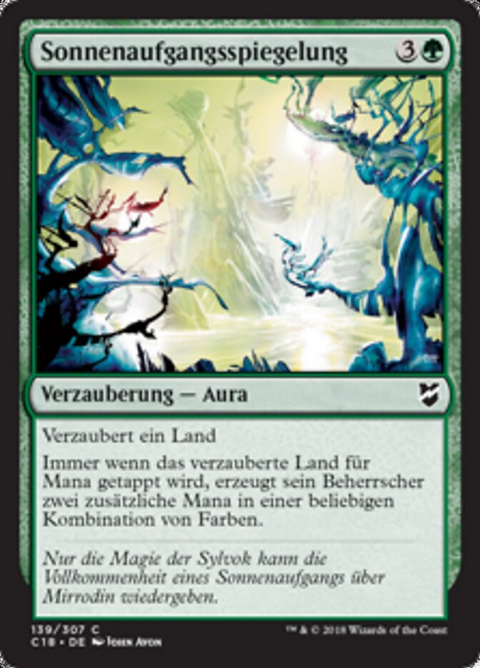 Sonnenaufgangsspiegelung