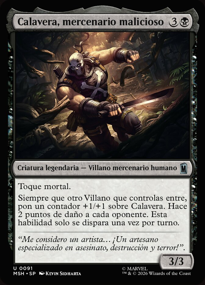 Calavera, mercenario malicioso