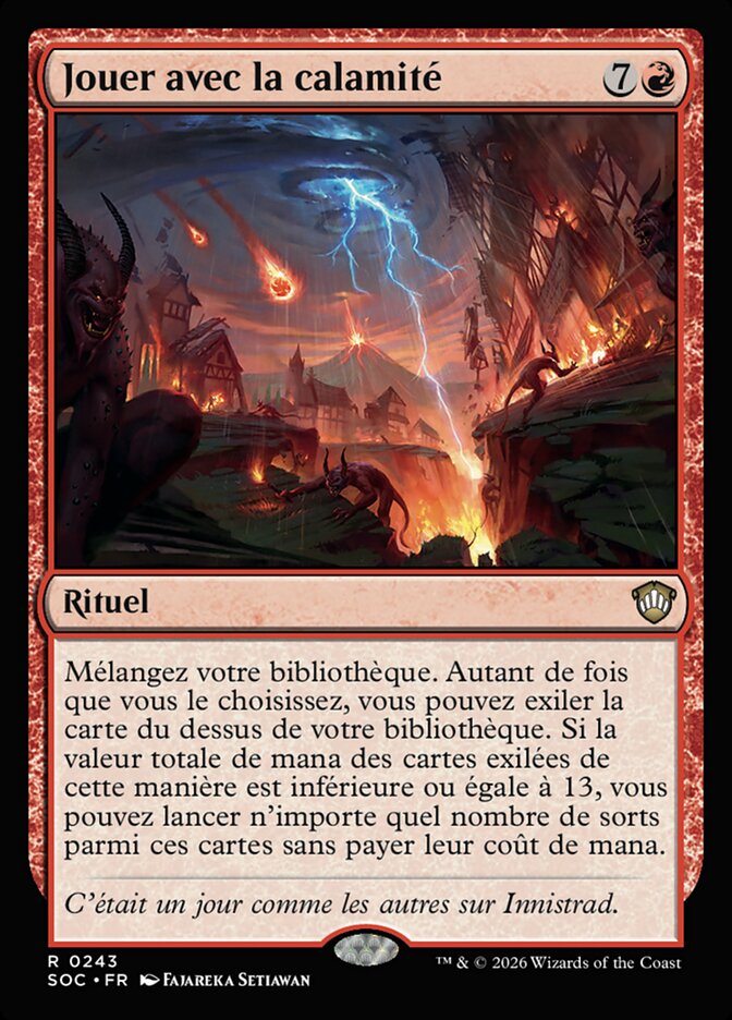 Jouer avec la calamité