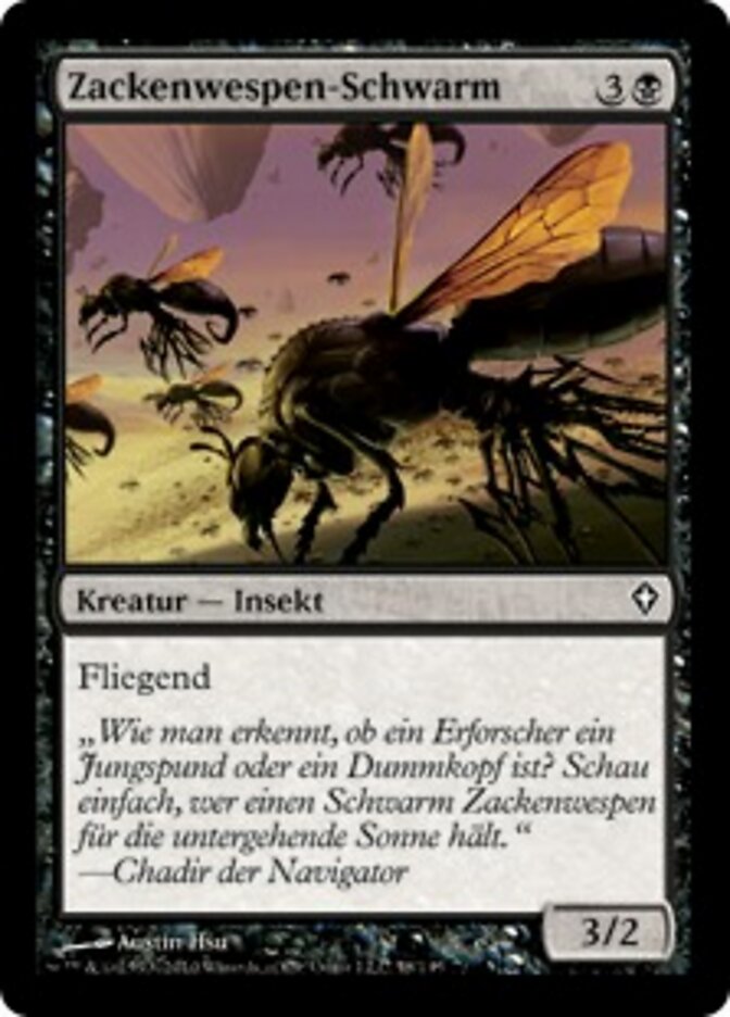 Zackenwespen-Schwarm