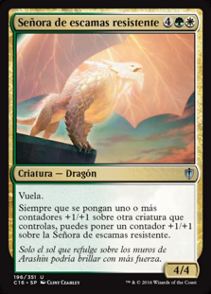 Señora de escamas resistente