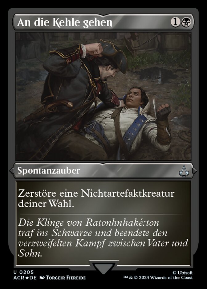An die Kehle gehen