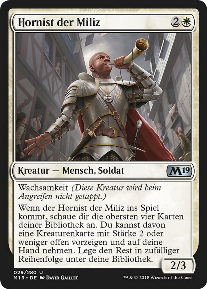 Hornist der Miliz