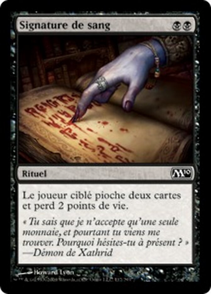 Signature de sang