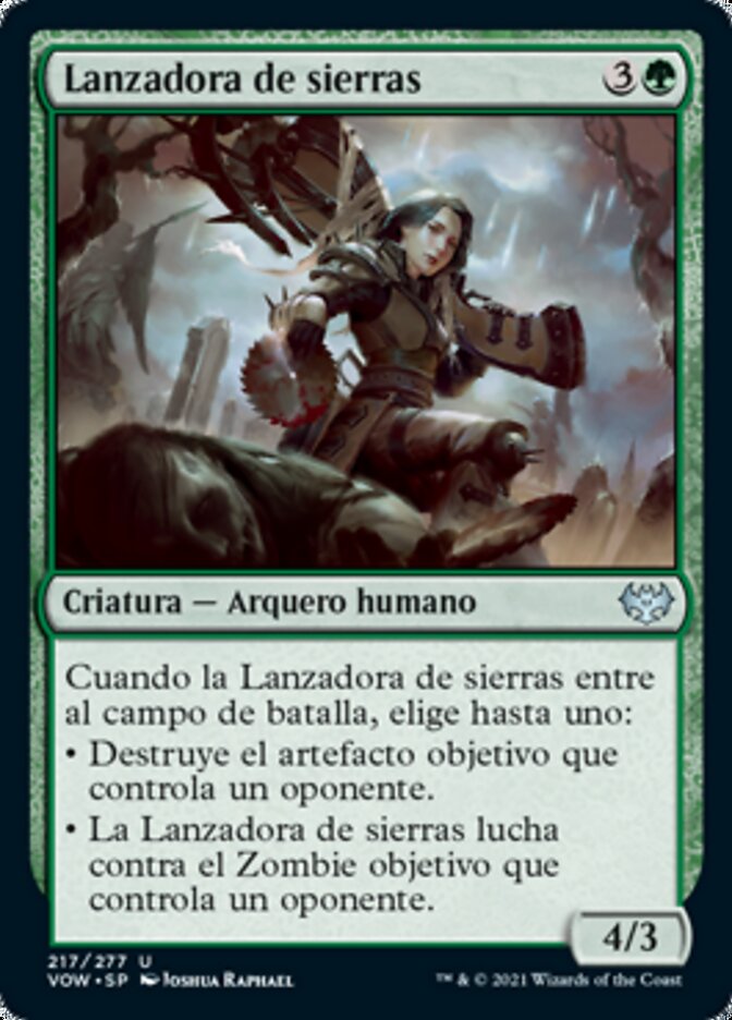 Lanzadora de sierras