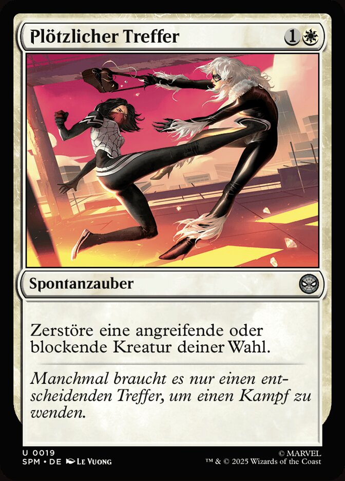 Plötzlicher Treffer