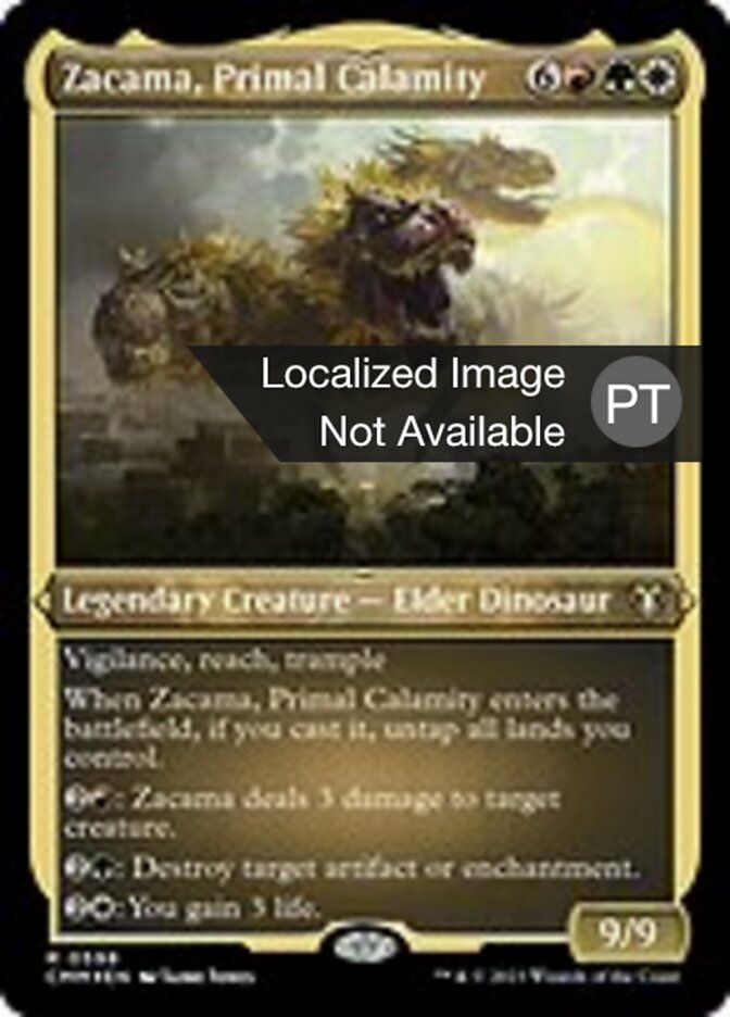 Zacama, Calamidade Primordial