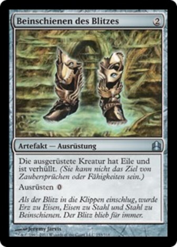 Beinschienen des Blitzes
