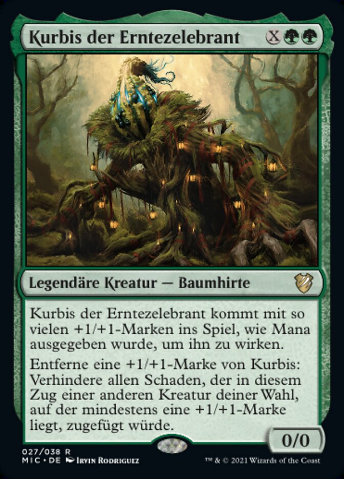 Kurbis der Erntezelebrant