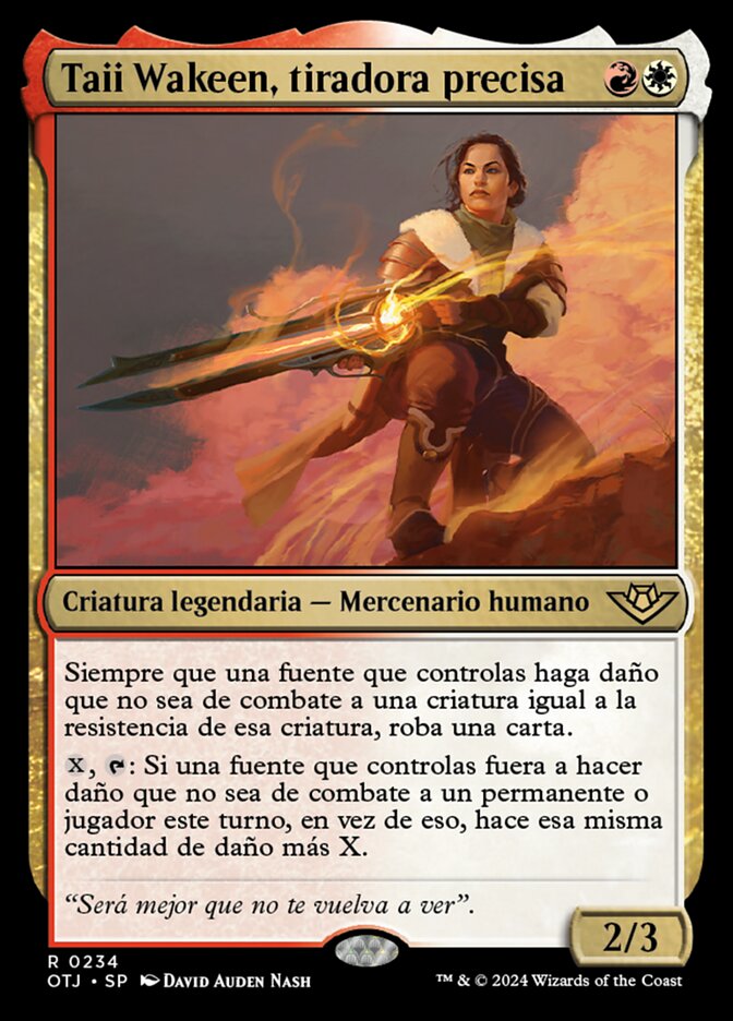Taii Wakeen, tiradora precisa