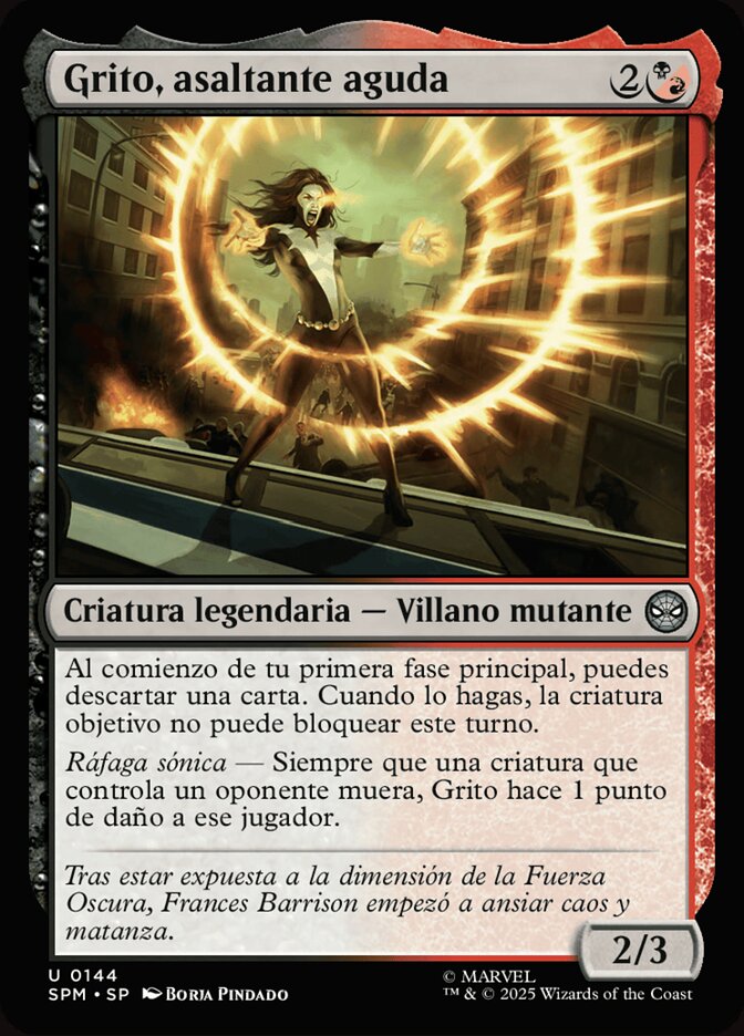 Grito, asaltante aguda