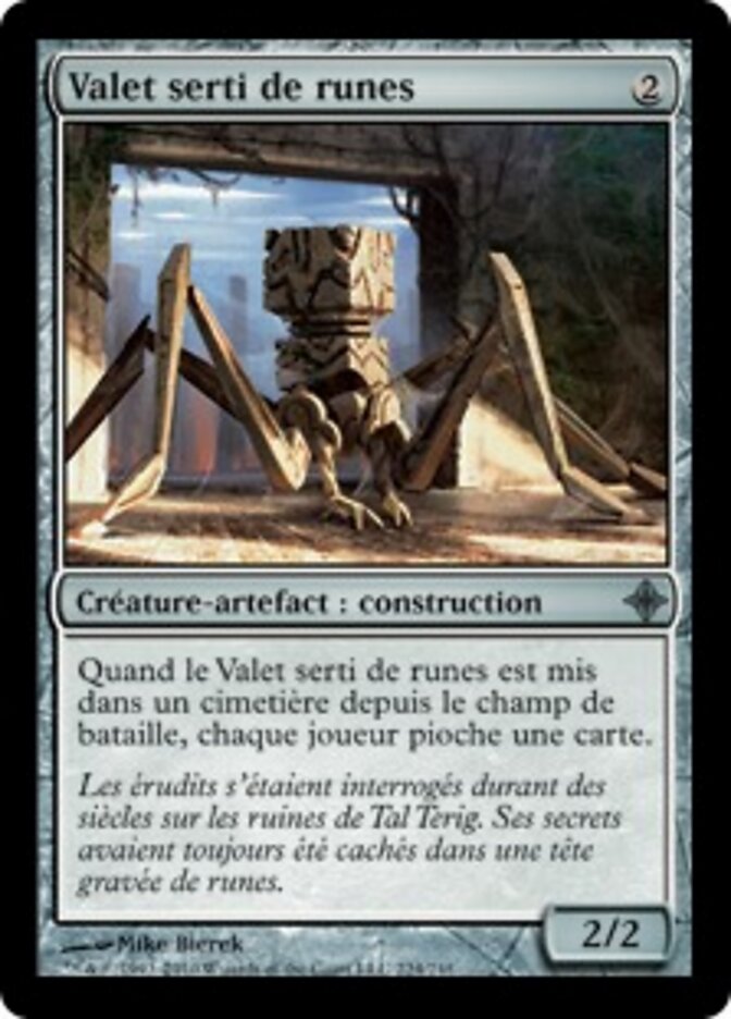 Valet serti de runes