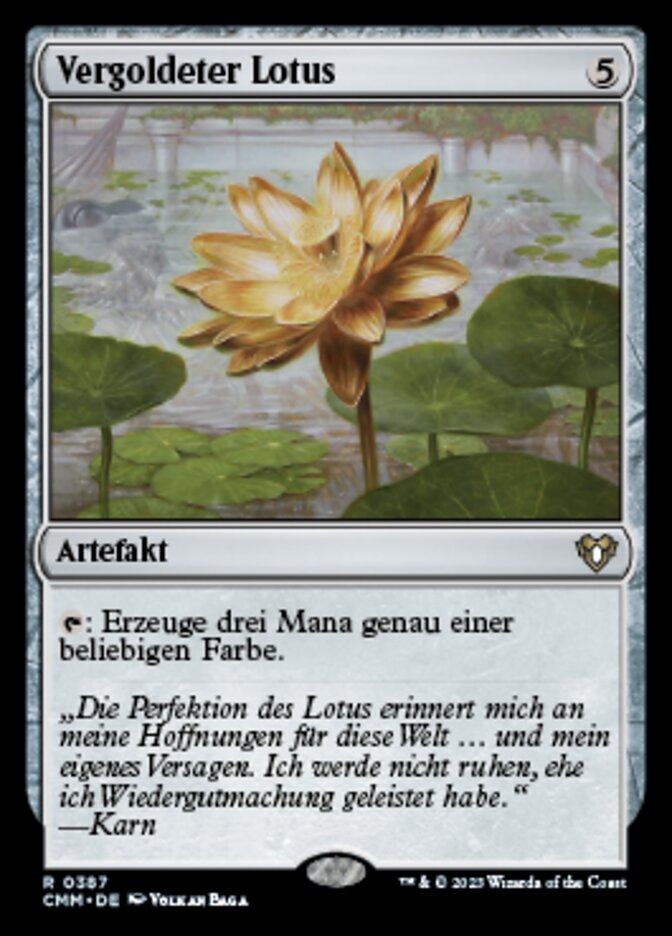 Vergoldeter Lotus