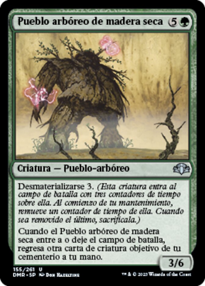 Pueblo arbóreo de madera seca