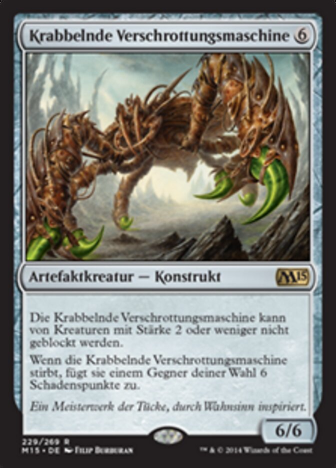 Krabbelnde Verschrottungsmaschine