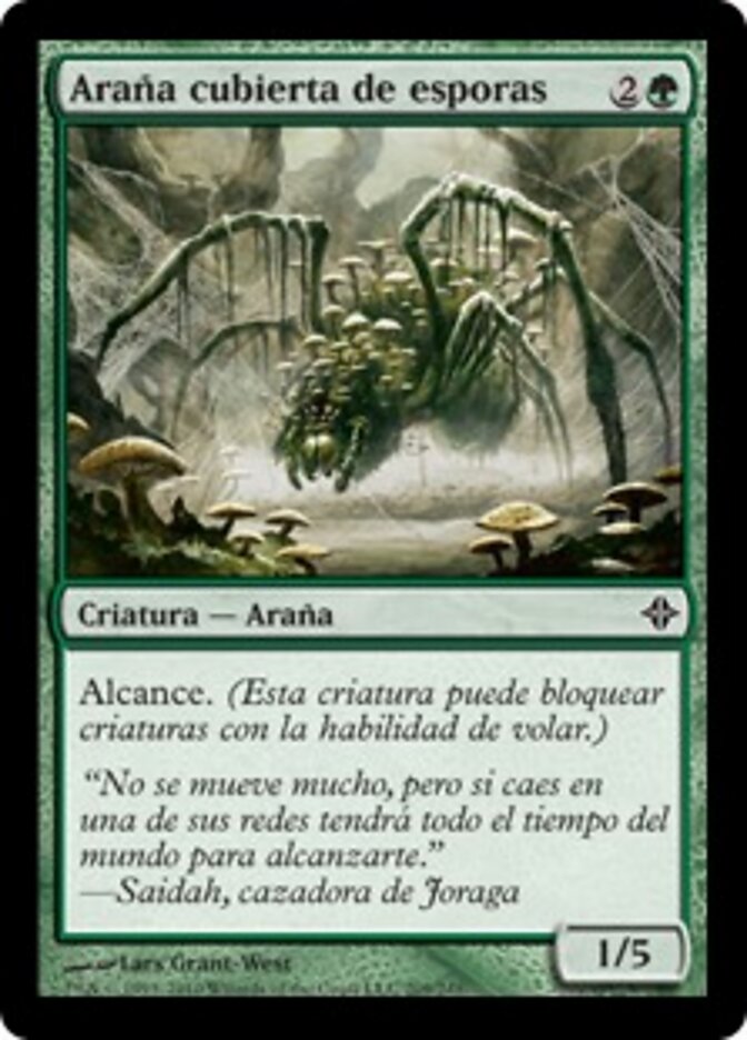 Araña cubierta de esporas