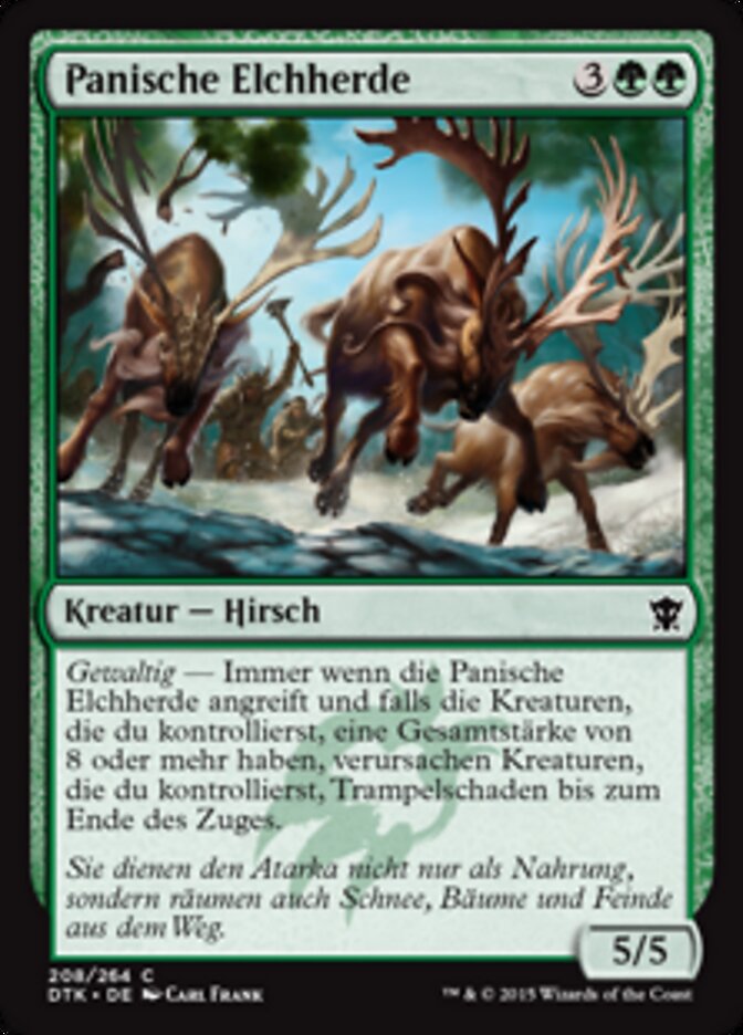 Panische Elchherde
