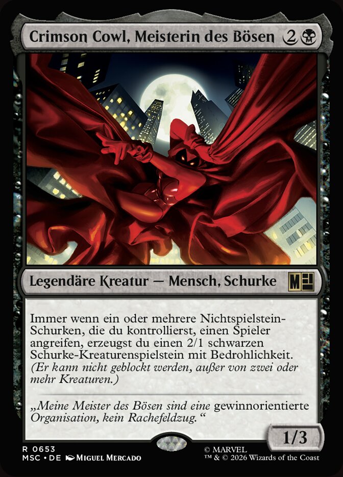 Crimson Cowl, Meisterin des Bösen