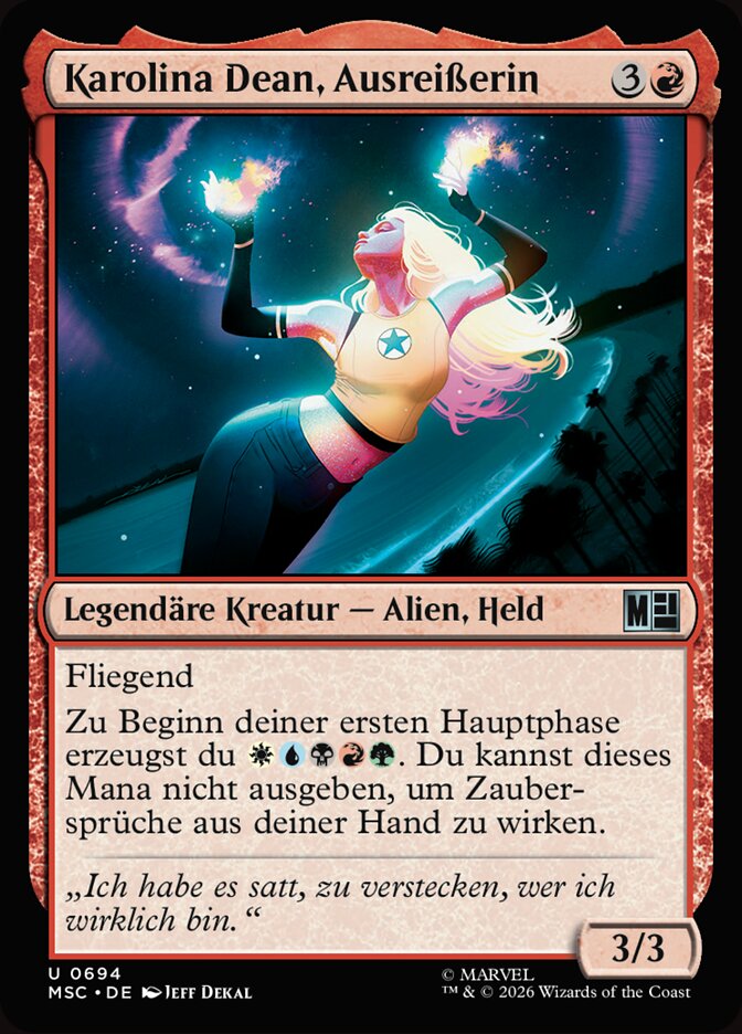 Karolina Dean, Ausreißerin